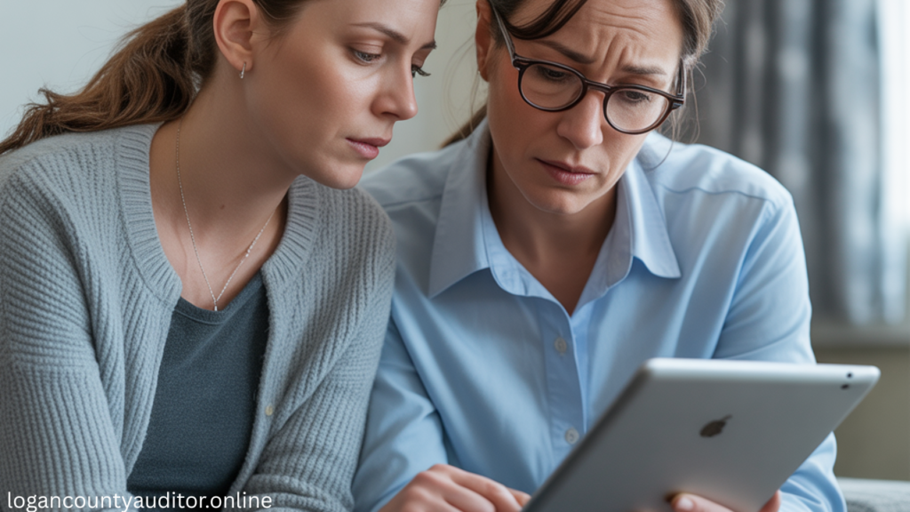 Family member checking jail inmate search information to locate a loved one in custody