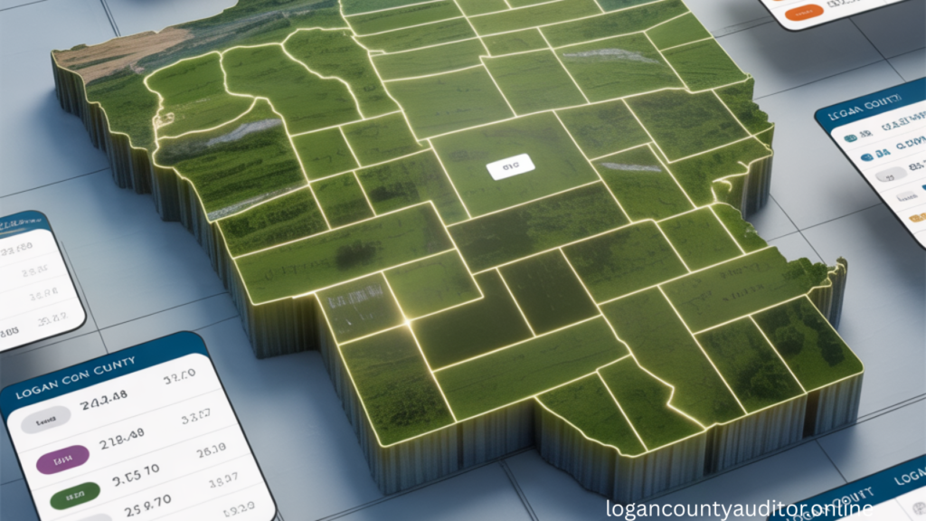 Logan County Assessor Property Search map highlighting property parcels and land records