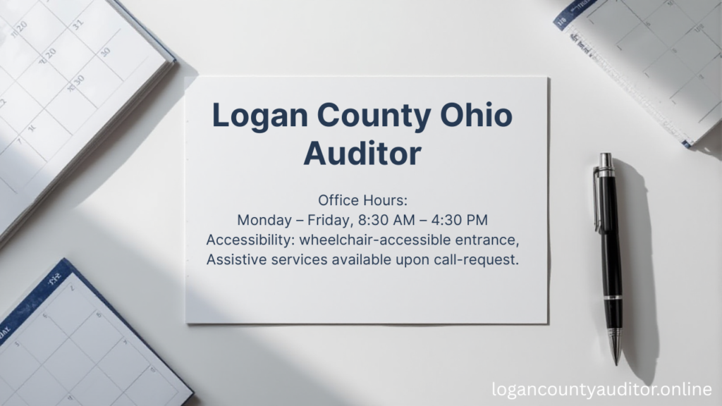 Logan County Ohio Auditor office hours and address information for residents